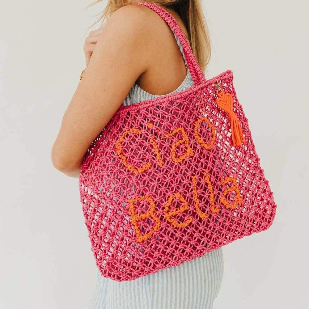 Sandbar Carryall Summer Tote – Fuchsia (Ciao Bella)